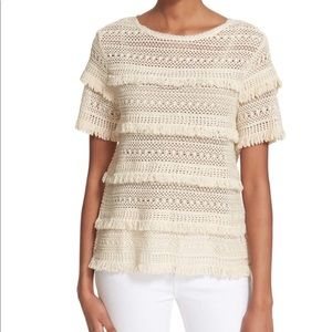 Joie Fringed Cotton Top